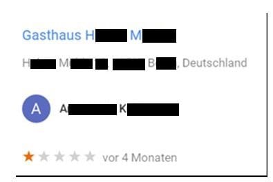 Google-Sterne löschen lassen