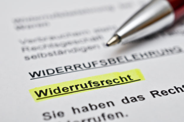 unterschiedliche Widerrufsbelehrung Online-Shop