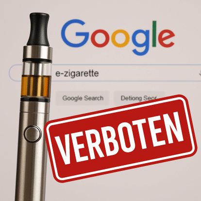 E-Zigarettenanzeigenwerbung auf Google ist verboten